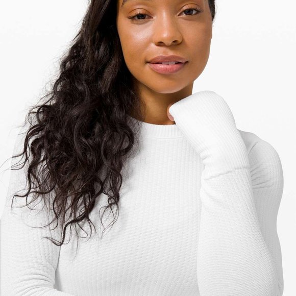 Lululemon - Rest Less Bubble Dot White Stretchy Pullover - Size 4 - Picture 3 of 12